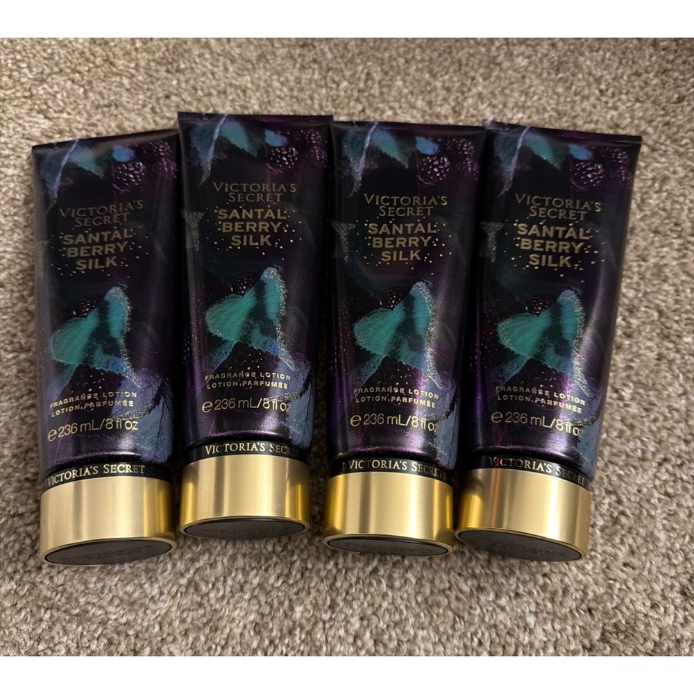 Victoria's Secret Santal Berry Silk Fragrance Lotion‎ 8 oz Set Of 4